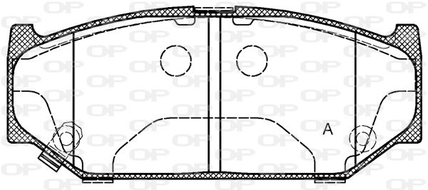 OPEN PARTS Piduriklotsi komplekt,ketaspidur BPA1381.11